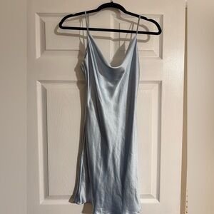 Elegant Light Blue Slip Dress